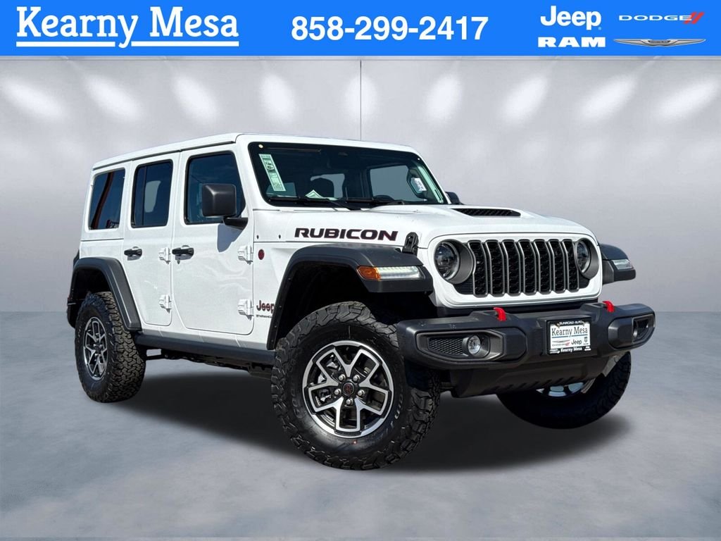 New 2026 Bright White Clear-Coat Exterior Paint Jeep Rubicon image 1