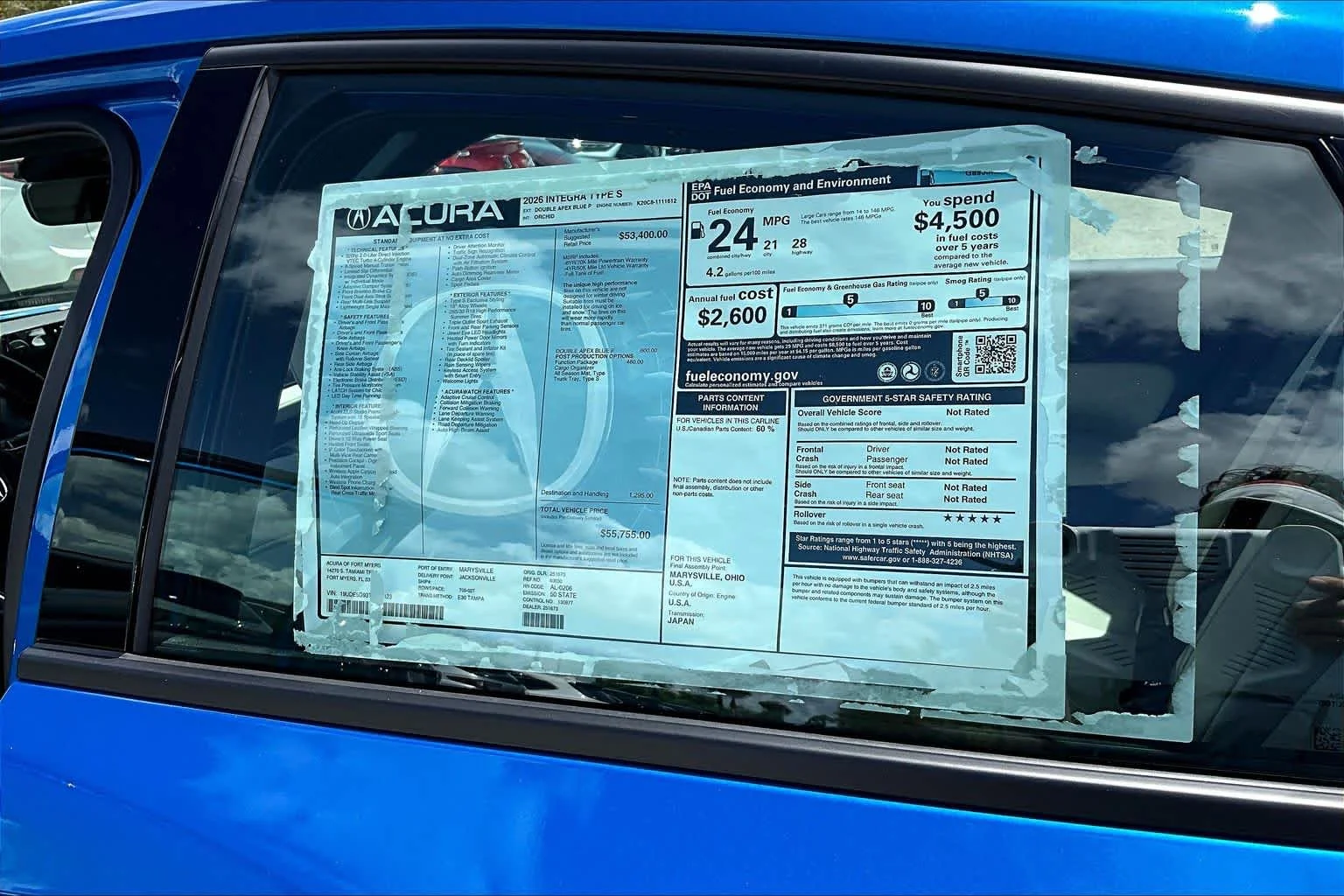 New 2026 Double Apex Blue Pearl Acura Type S image 21
