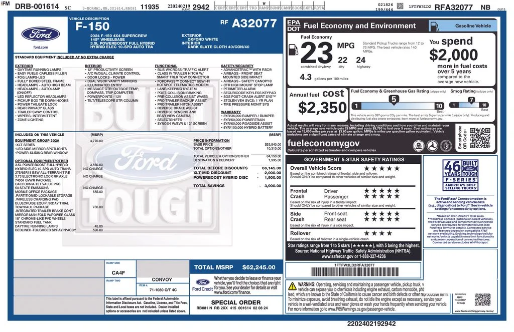 Used 2024 White Ford XLT image 17