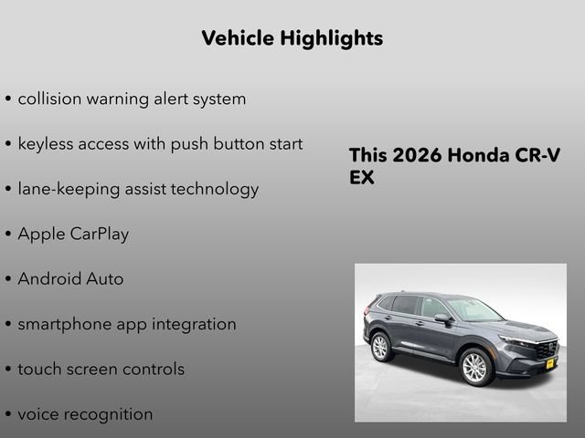 New 2026 Meteorite Gray Metallic Honda EX image 10