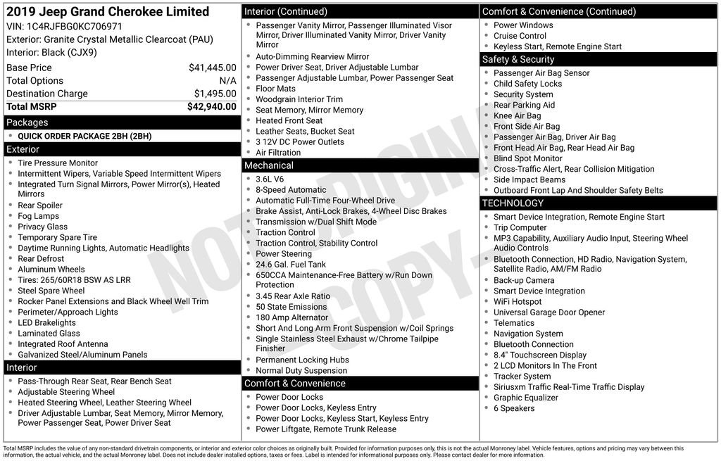 Used 2019 Gray Jeep Limited image 6