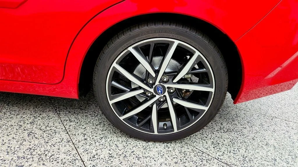 Used 2024 Pure Red Subaru Sport AWD w/ BSD/RCTA, All-Weather & Moonroof Pkg image 9
