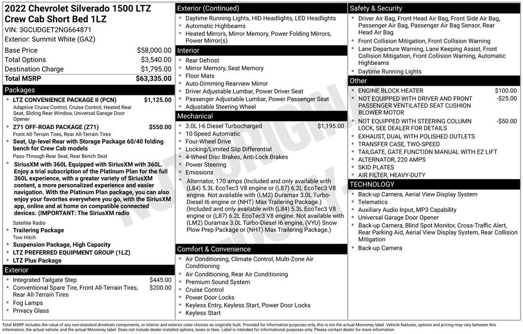 Used 2022 White Chevrolet LTZ image 18