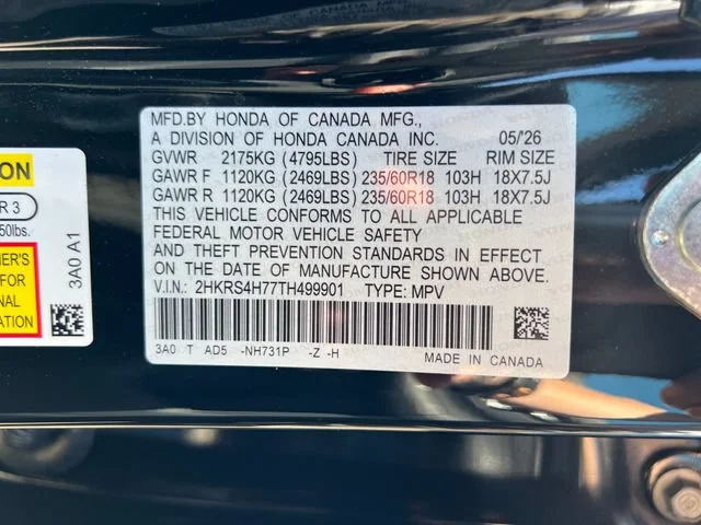 New 2026 Crystal Black Pearl Honda EX-L image 18
