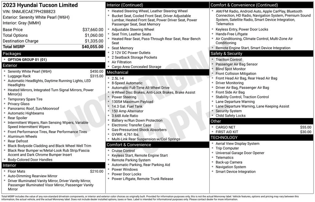 Used 2023 Serenity White Pearl Hyundai Limited image 4