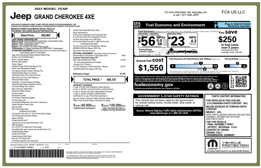 Used 2023 Black Jeep 4xe image 3