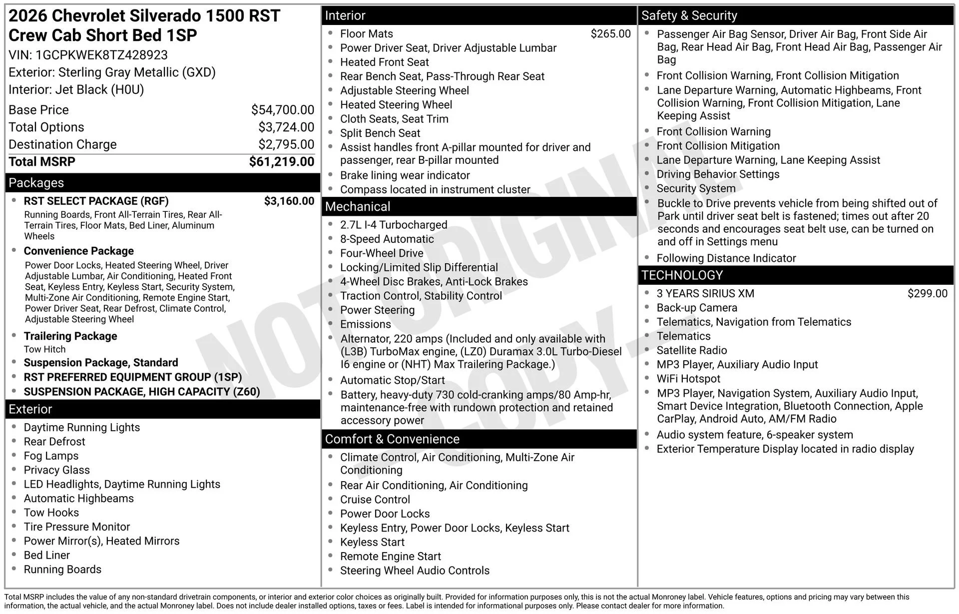 New 2026 Sterling Gray Metallic Chevrolet RST image 3
