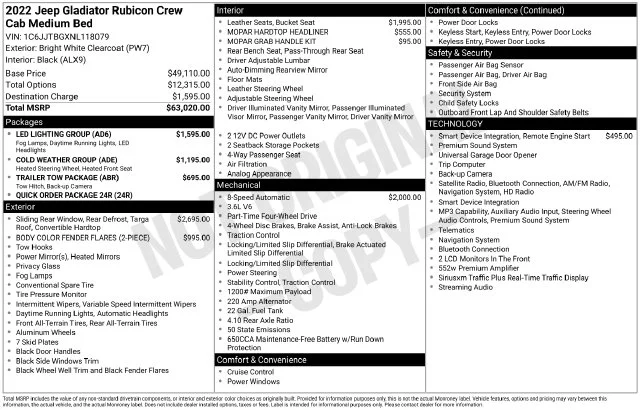 Used 2022 White Jeep Rubicon image 38