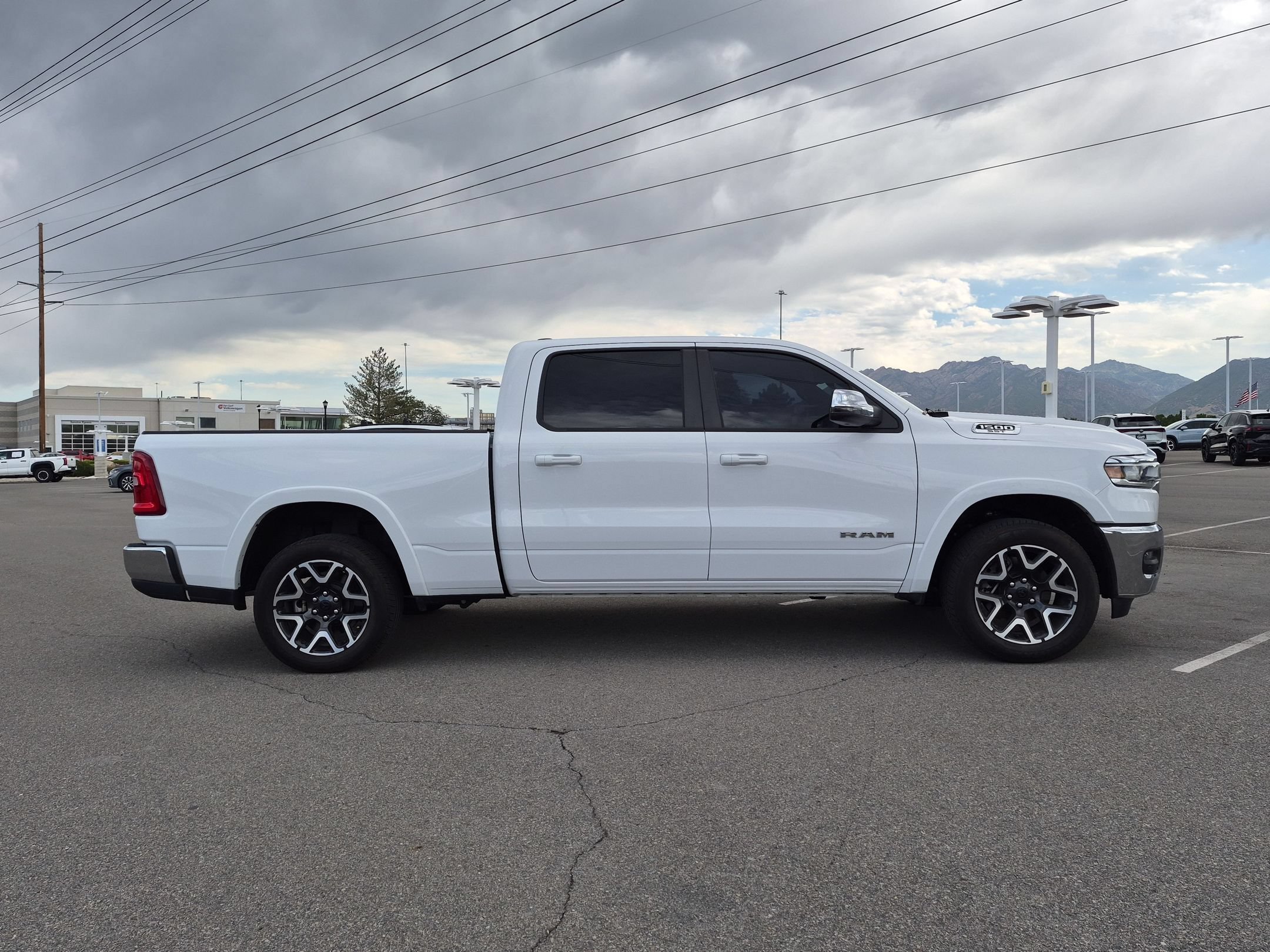 Used 2025 Bright White Clearcoat Ram Laramie image 2