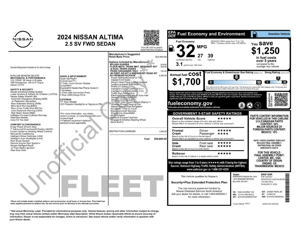 Used 2024 Red Nissan 2.5 SV image 6