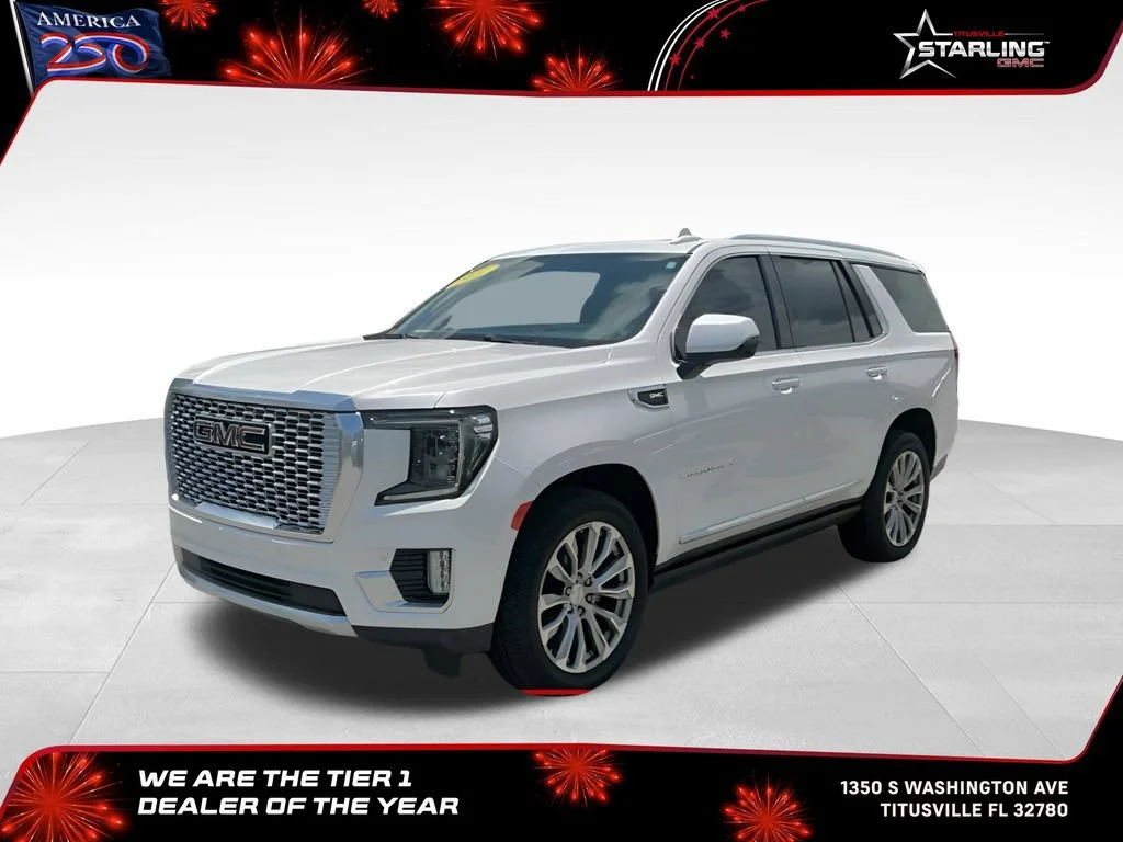 Used 2022 White Frost Tricoat GMC Denali image 1
