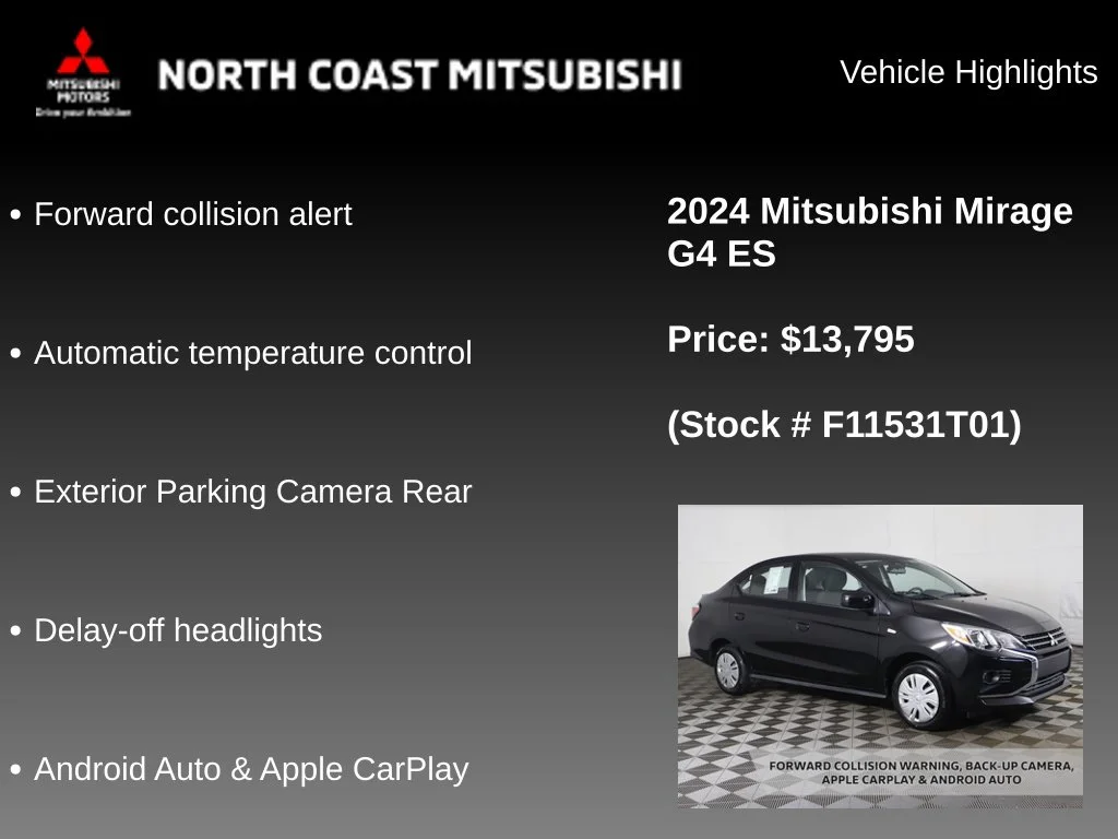 Used 2024 Black Mitsubishi ES image 2