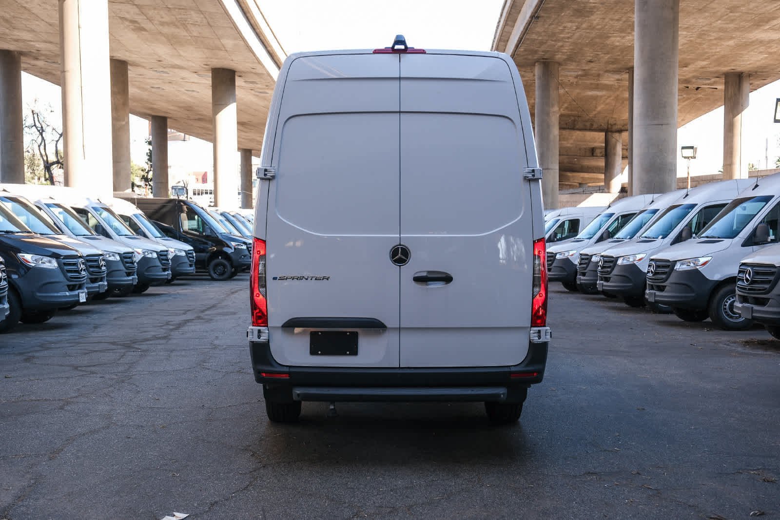 New 2025 Arctic White Mercedes-Benz Cargo 170 WB High Roof RWD Electric Motor image 5