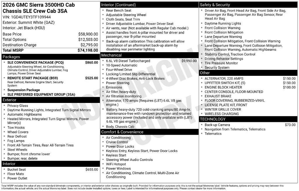 New 2026 Summit White GMC SLE image 4