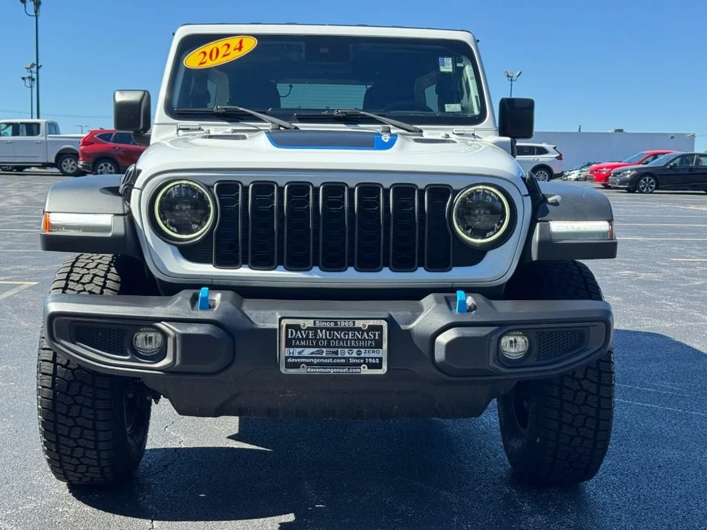 Used 2024 Bright White Clearcoat Jeep Rubicon 4xe image 10