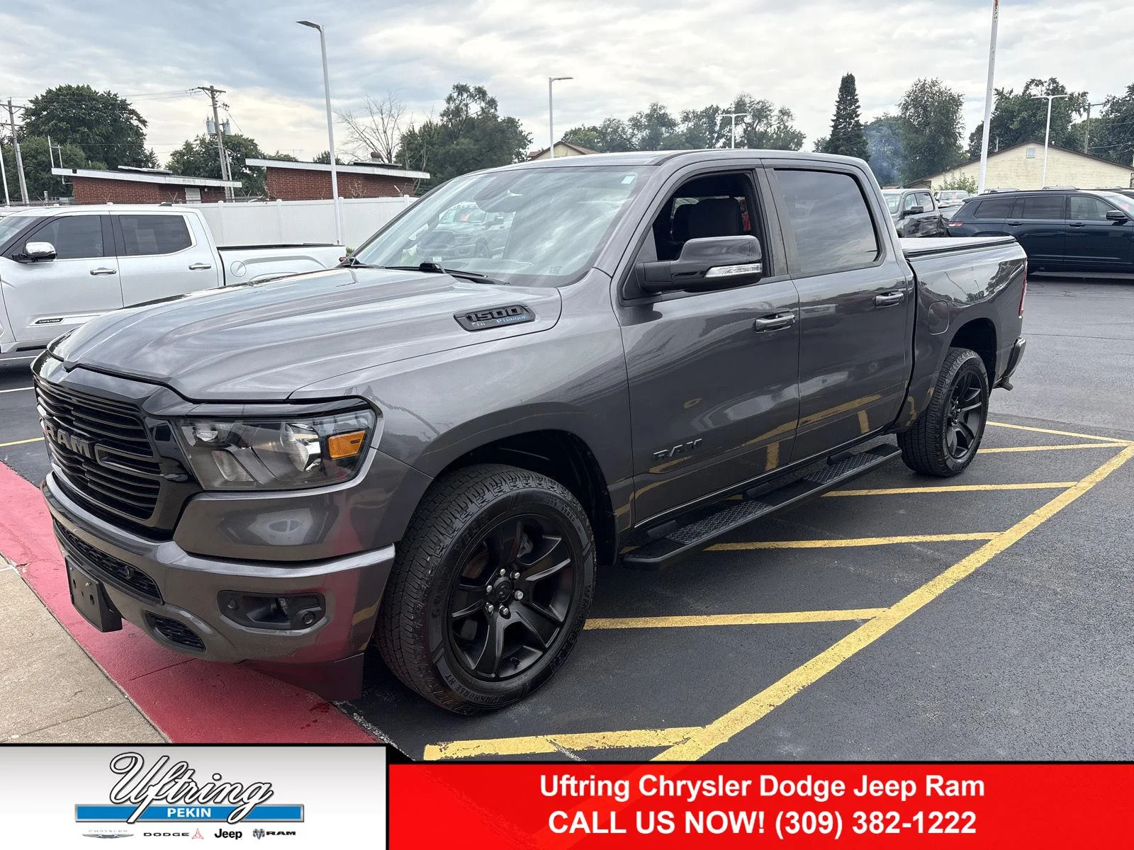 Used 2021 Granite Crystal Metallic Clearcoat Ram Big Horn image 1