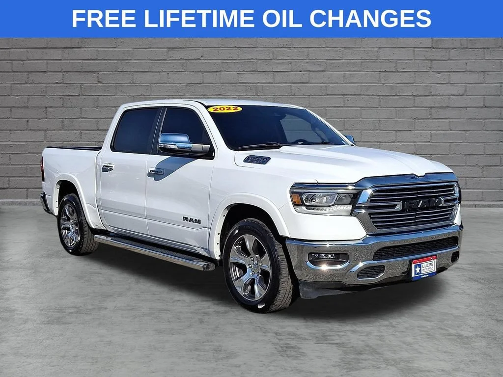 Used 2022 Bright White Clearcoat Ram Laramie image 1