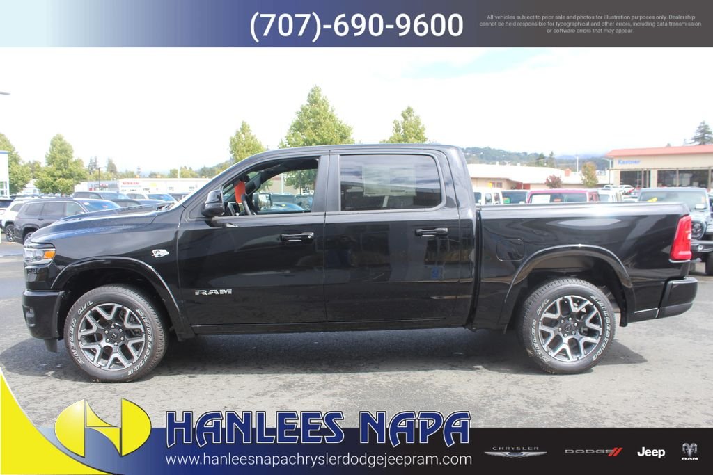 New 2026 Diamond Black Crystal Pearl-Coat Exterior Paint RAM Laramie image 2
