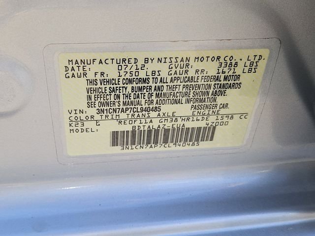 Used 2012 Silver Nissan 1.6 S image 7