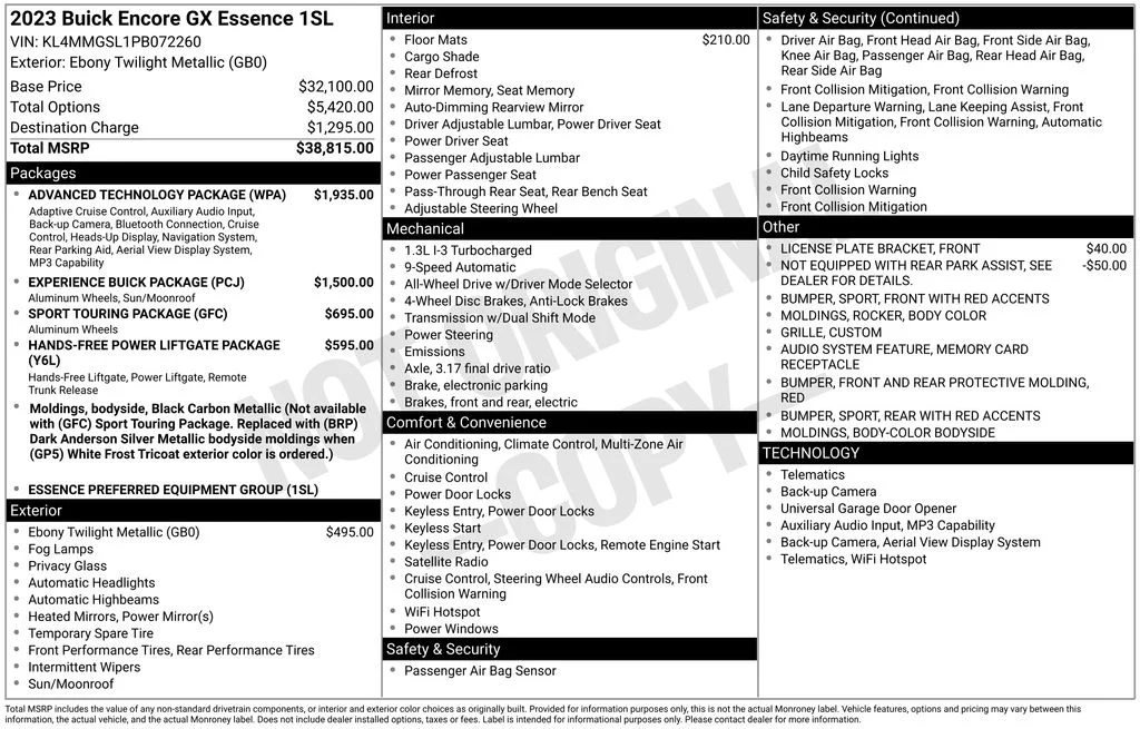 2023 Buick Encore GX Essence AWD's photo