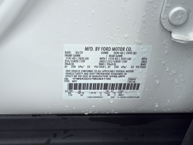 Used 2021 White Ford XLT image 20