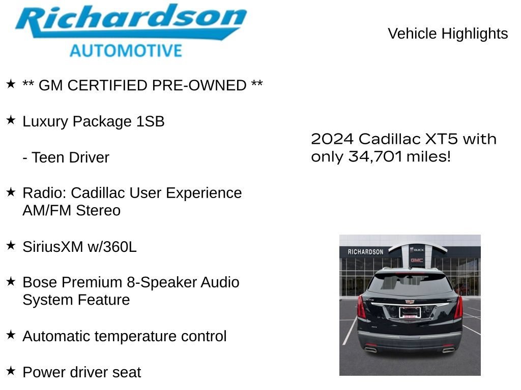 2024 Cadillac XT5 Luxury - Photo 12