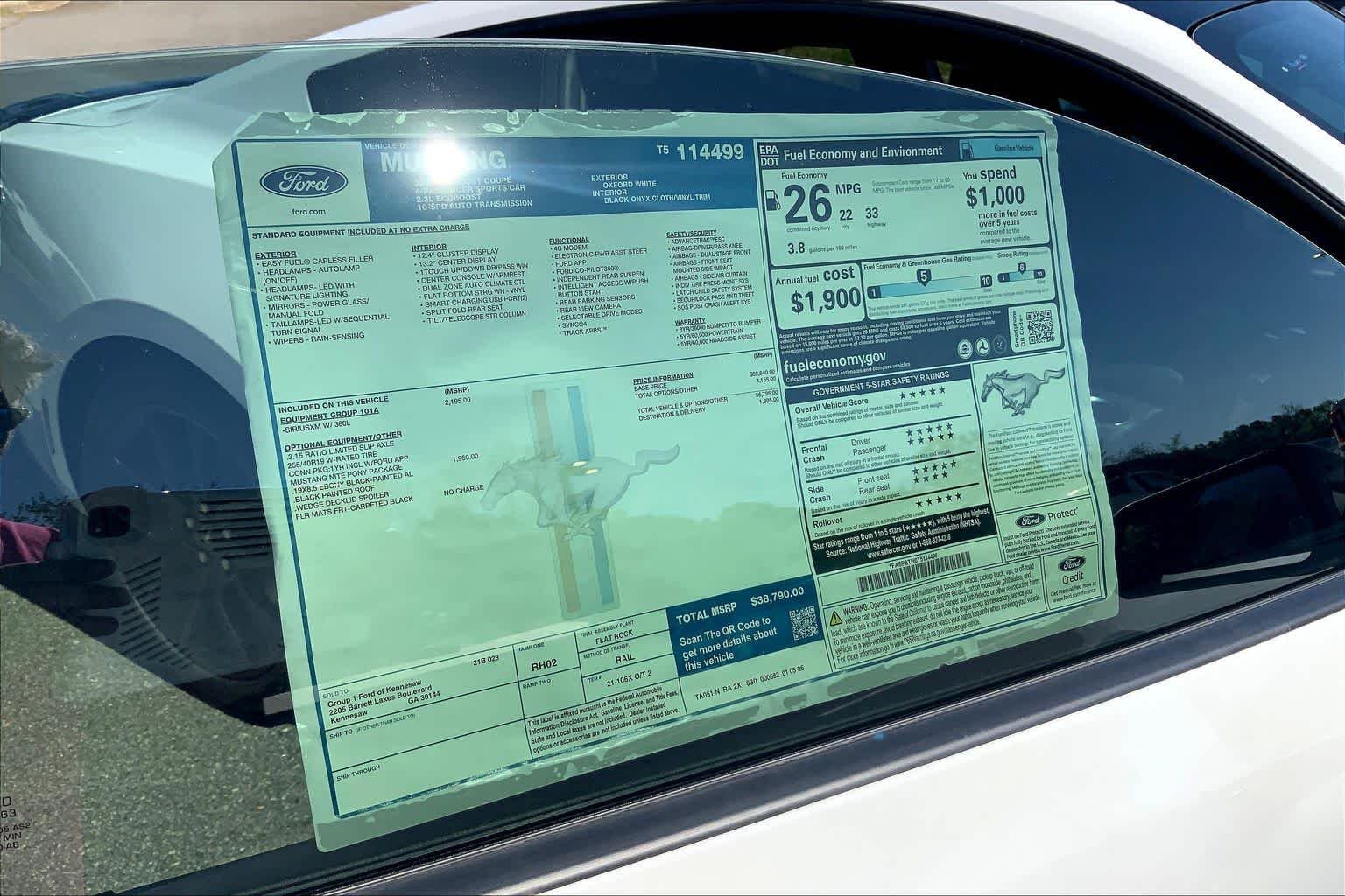 New 2026 Oxford White Ford EcoBoost® Fastback image 18