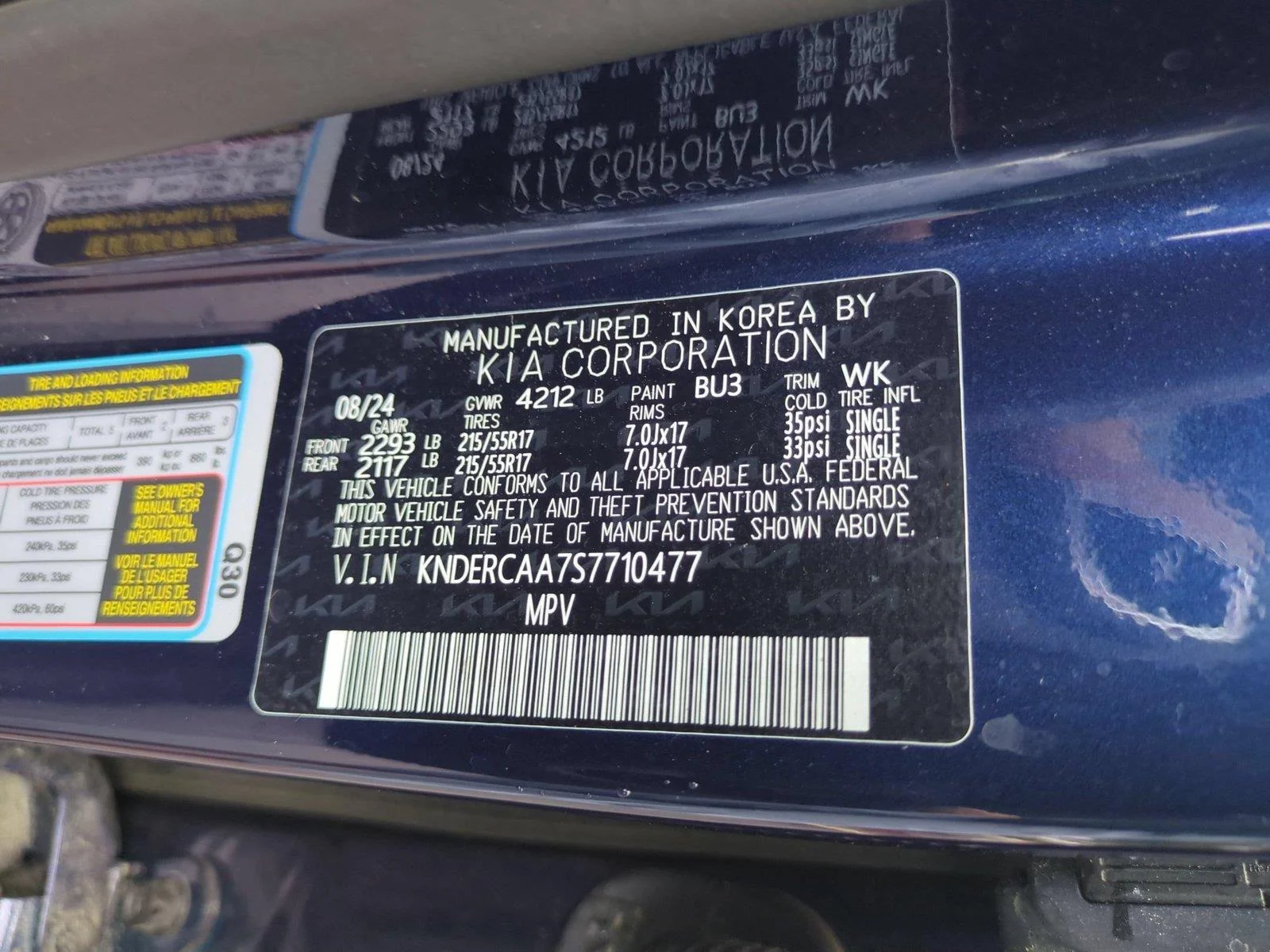 Used 2025 Dark Ocean Blue Kia EX image 41