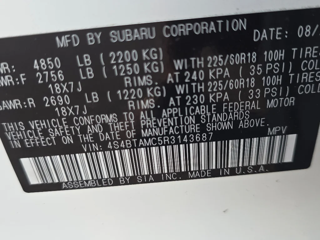Certified Used 2024 White Subaru Limited image 35