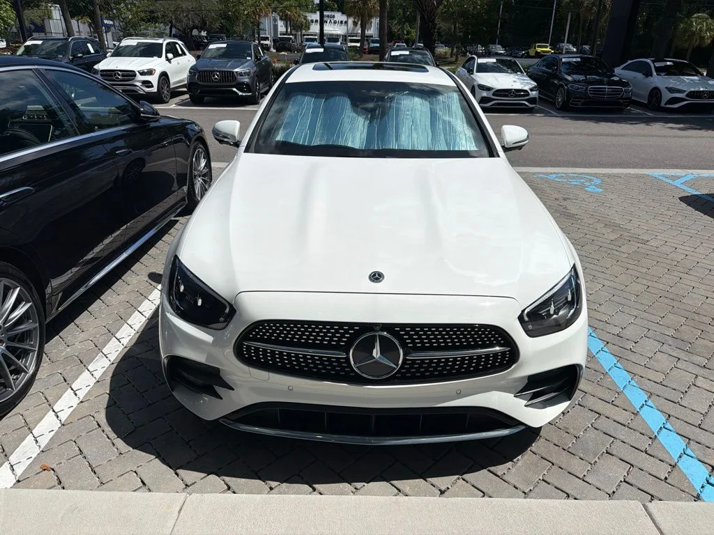 Certified Used 2021 Polar White Mercedes-Benz E 350 image 2