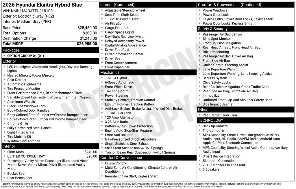 New 2026 Gray Hyundai Blue image 23