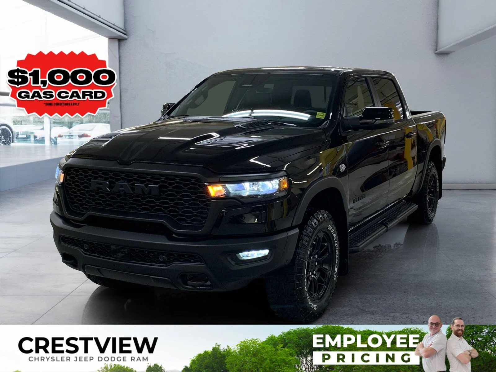 New 2026 Diamond Black Crystal Pearl Ram Rebel image 1