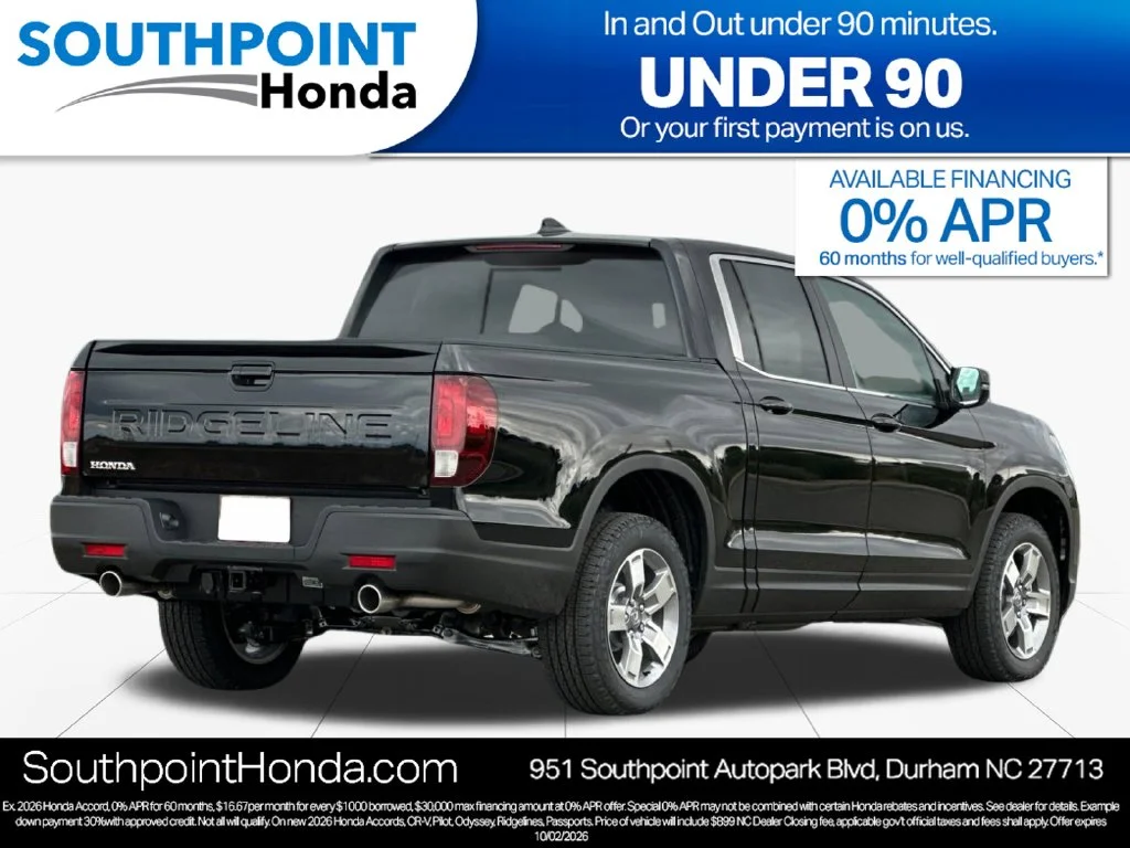 New 2026 Crystal Black Pearl Honda RTL image 3