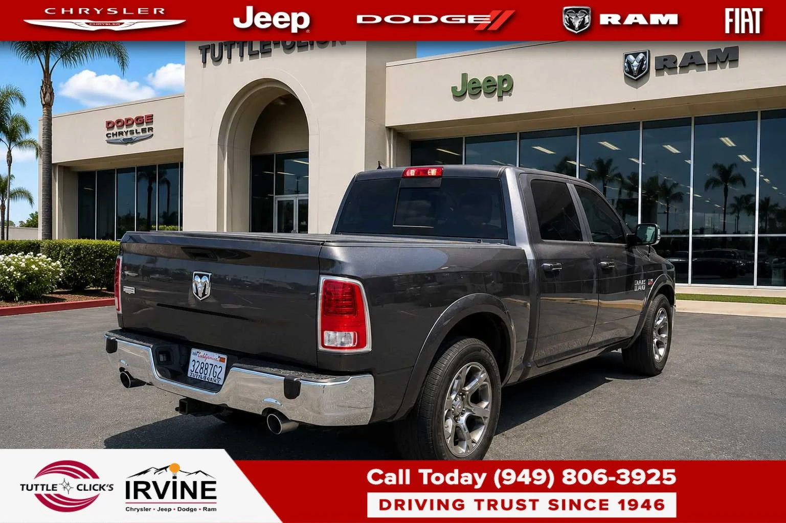 Used 2017 Granite Crystal Metallic Clearcoat Ram Laramie image 2
