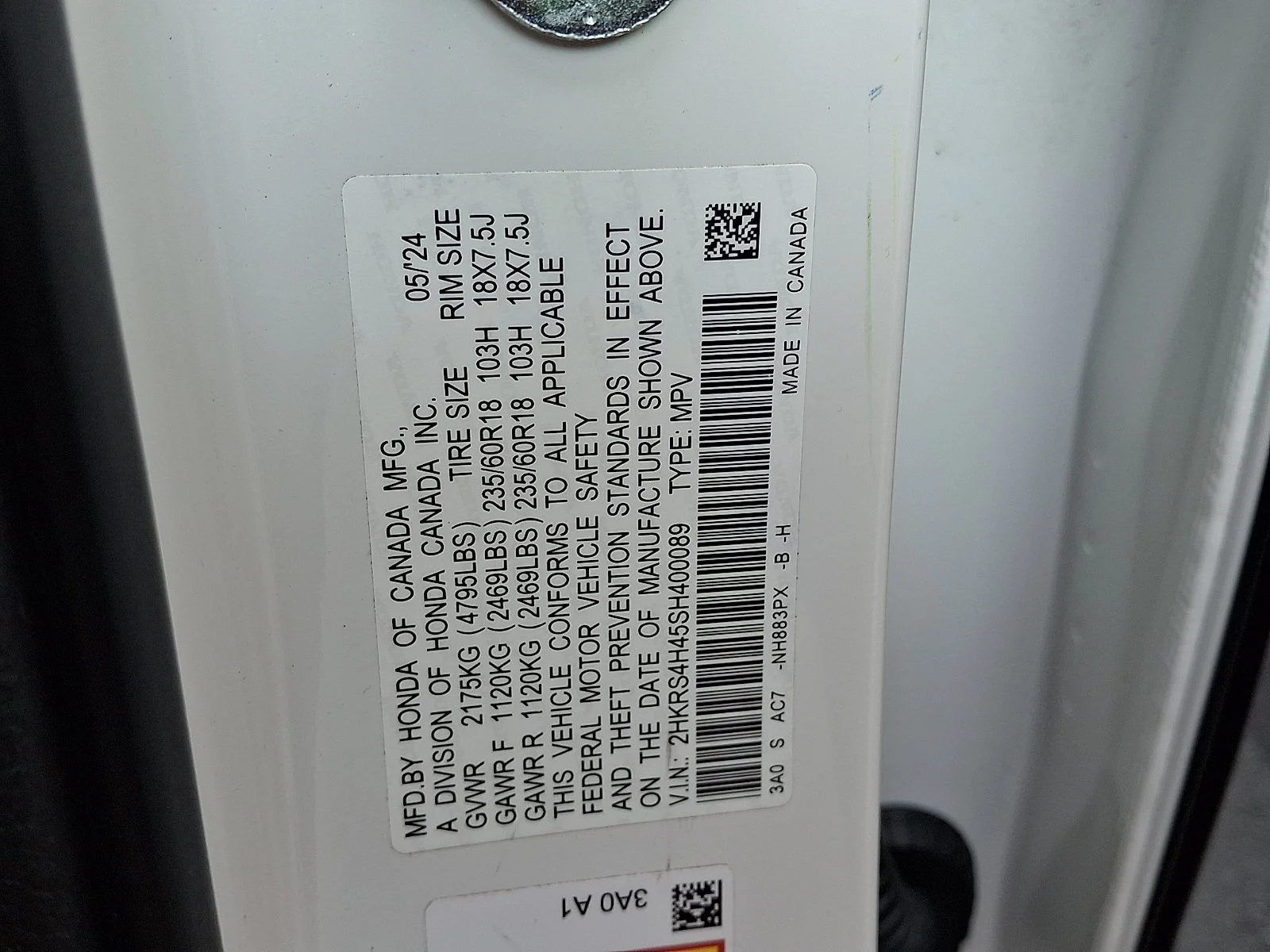 Used 2025 Platinum White Pearl Honda EX image 27