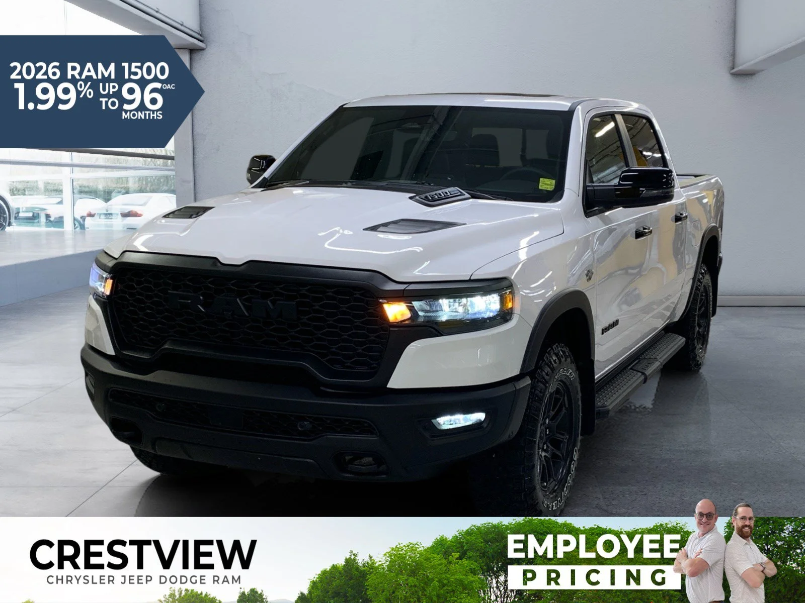 New 2026 Bright White Ram Rebel image 1