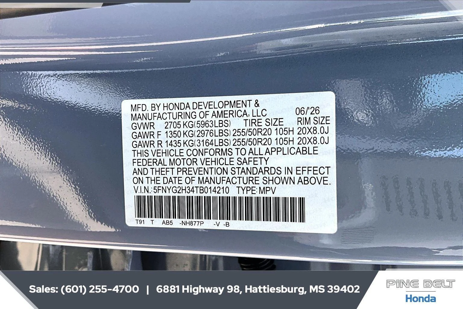 New 2026 Sonic Gray Pearl Honda Sport image 7