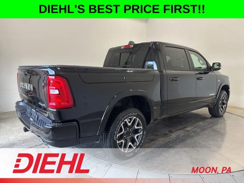New 2026 Diamond Black Crystal Pearl-Coat Exterior Paint RAM Laramie image 7