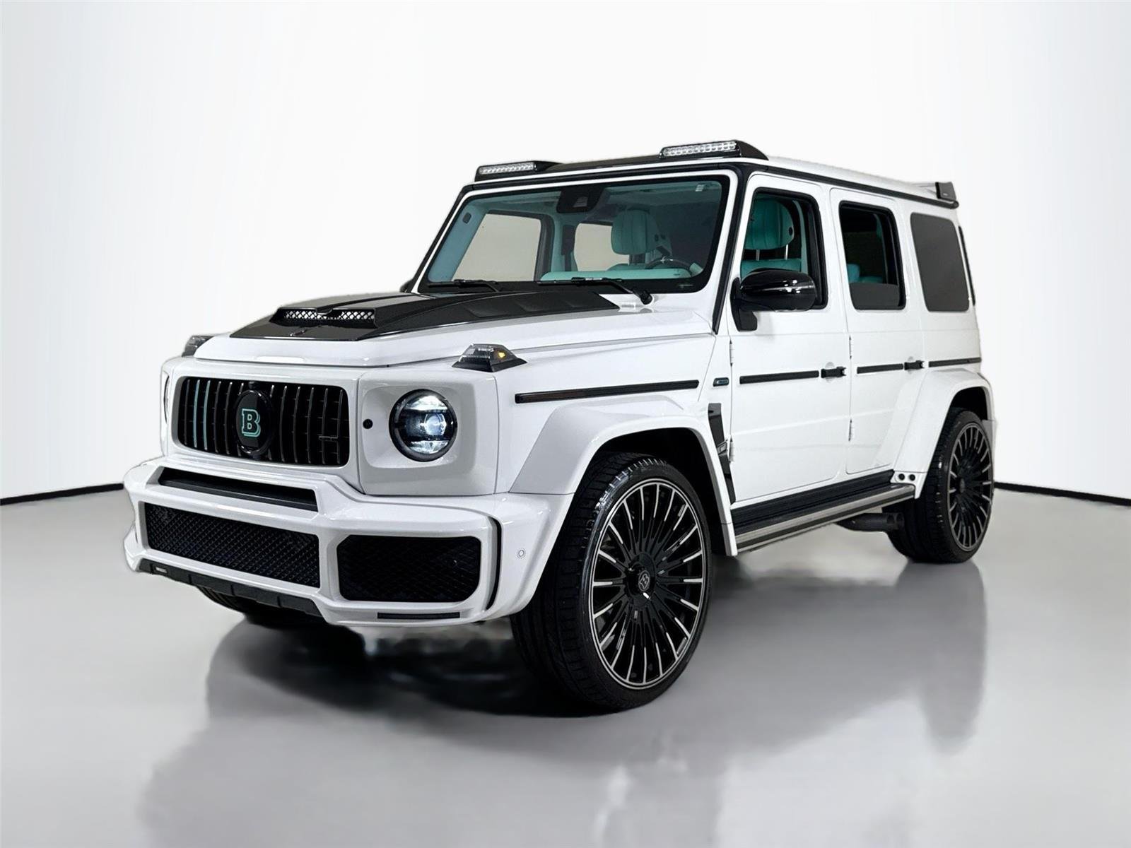 Used 2024 Polar White Mercedes-Benz AMG® G 63  Brabus Custom Widebody / Custom Tiffany Interior image 50