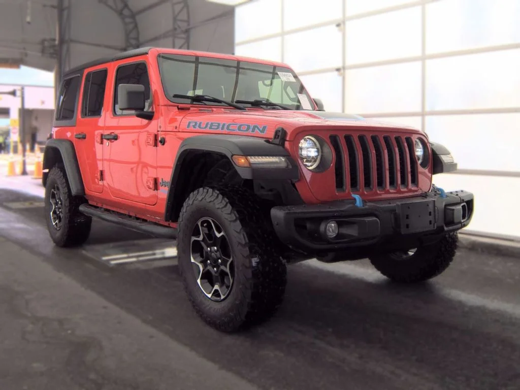 Used 2021 Red Jeep Unlimited Rubicon 4xe image 3