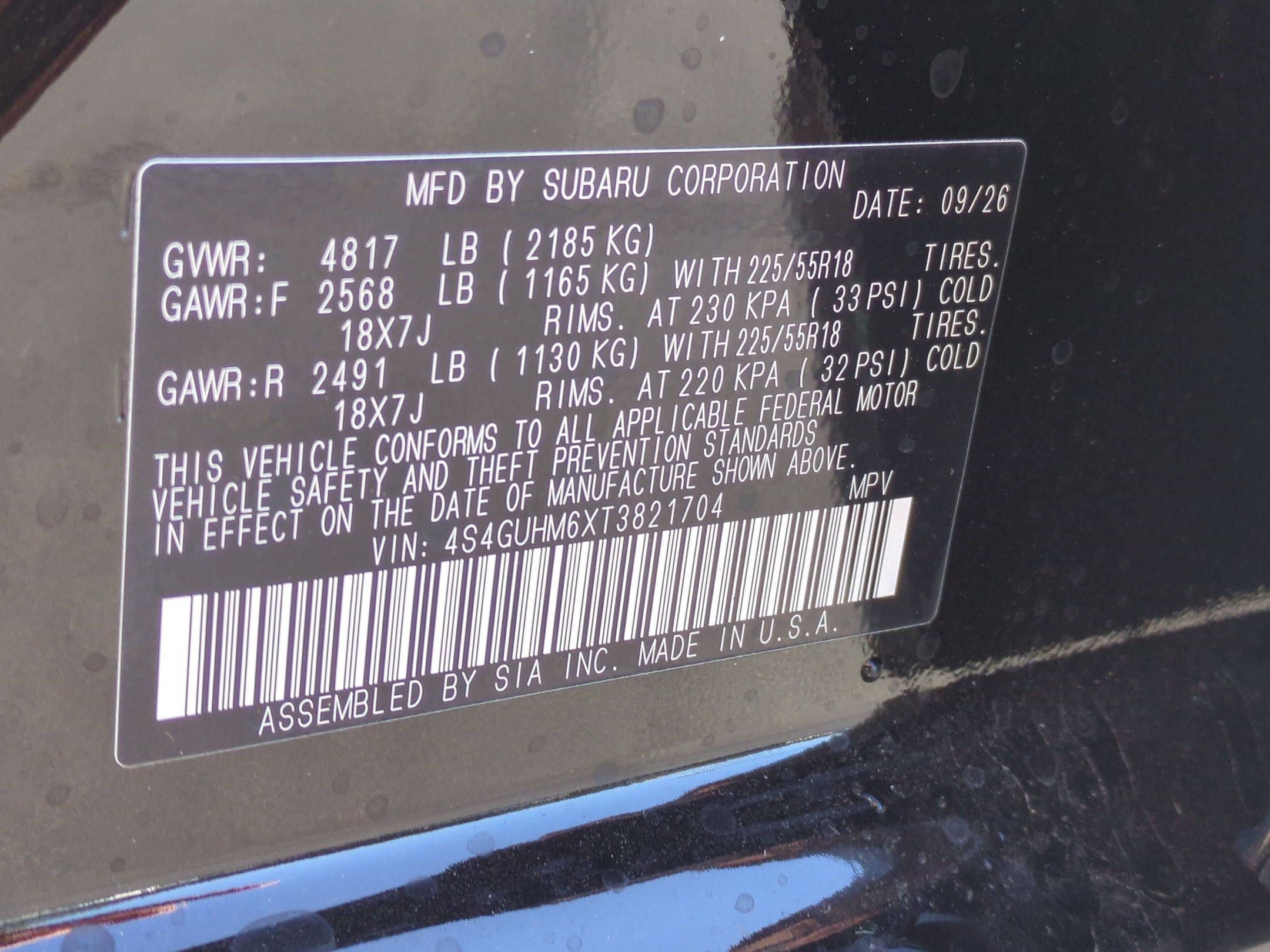 New 2026 CRYSTAL BLACK SILICA Subaru Limited image 17