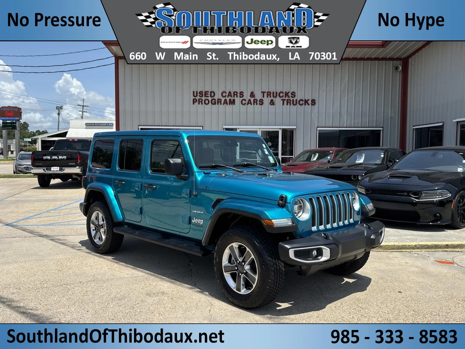 Used 2020 Green Jeep Sahara image 1