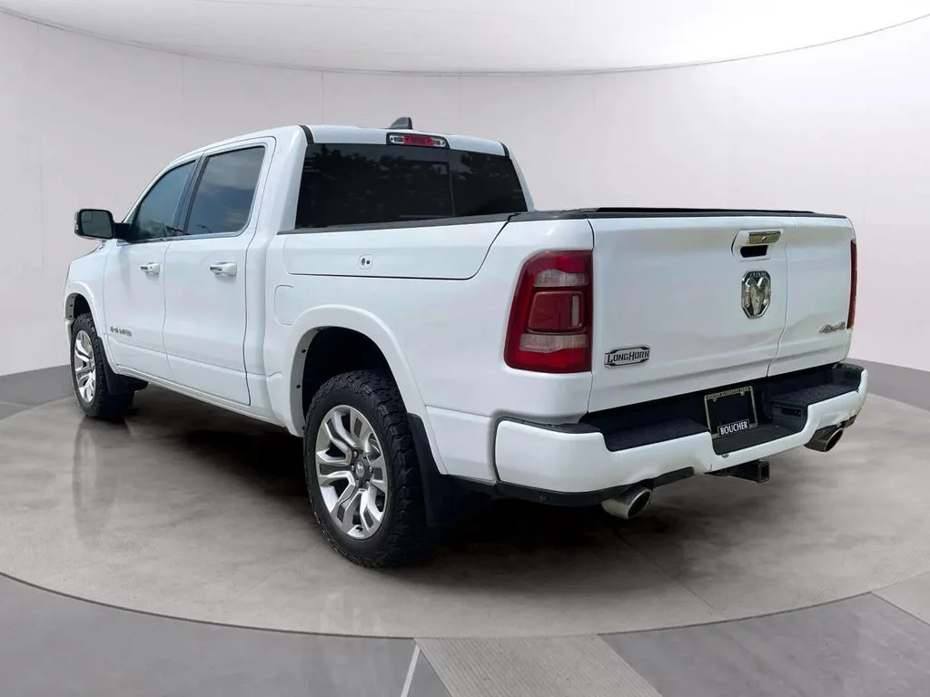Used 2020 Bright White Clearcoat Ram Laramie Longhorn image 3