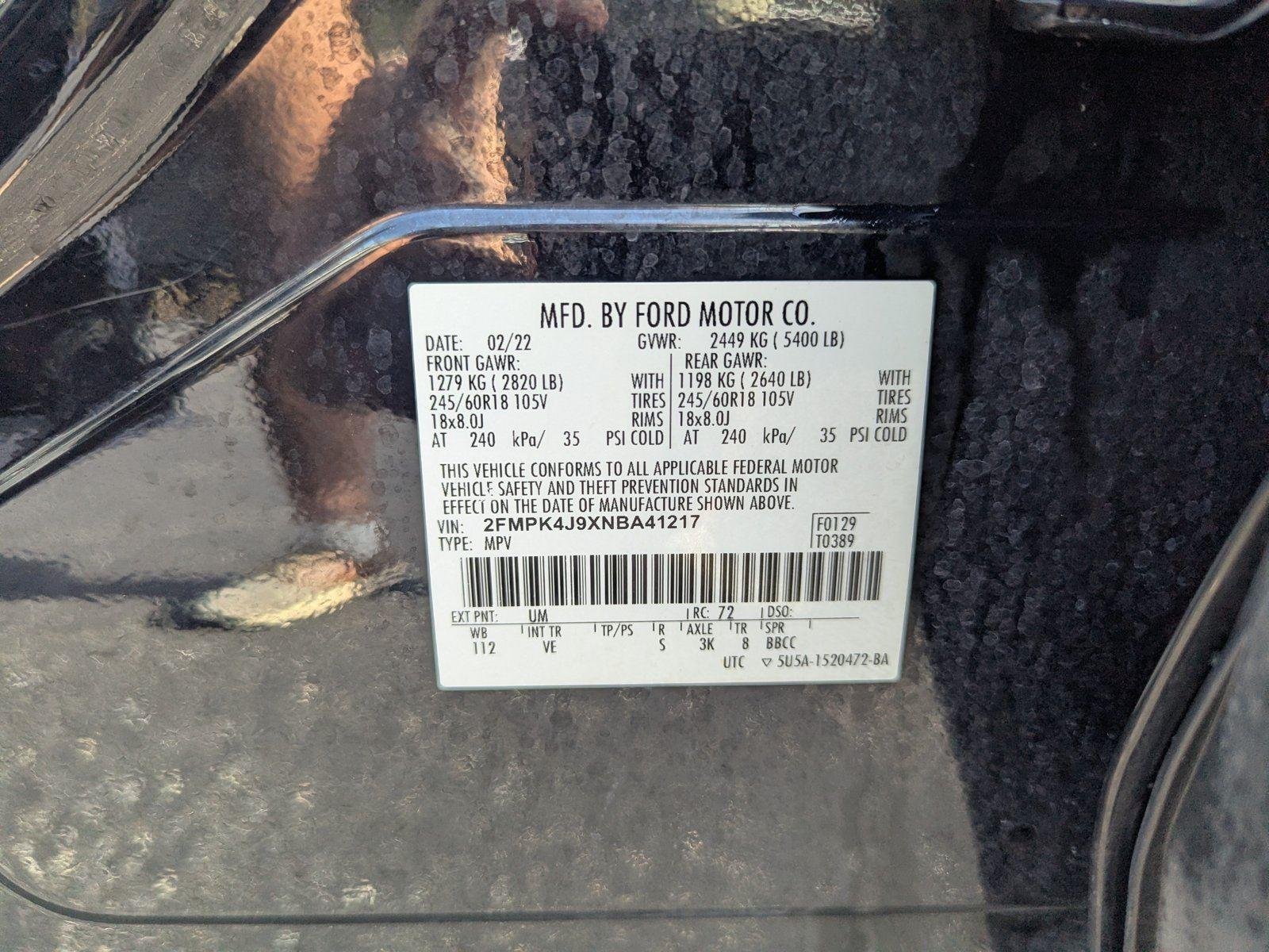 Used 2022 Agate Black Ford SEL image 11