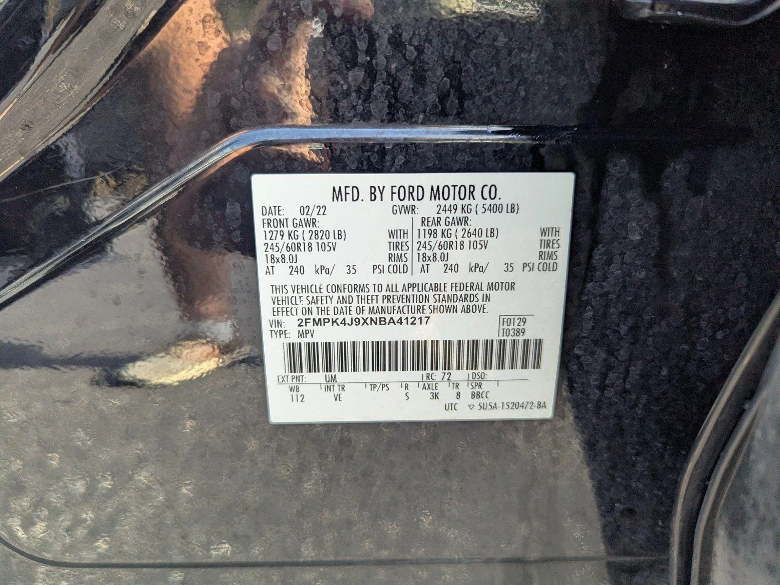 Used 2022 Agate Black Ford SEL image 11