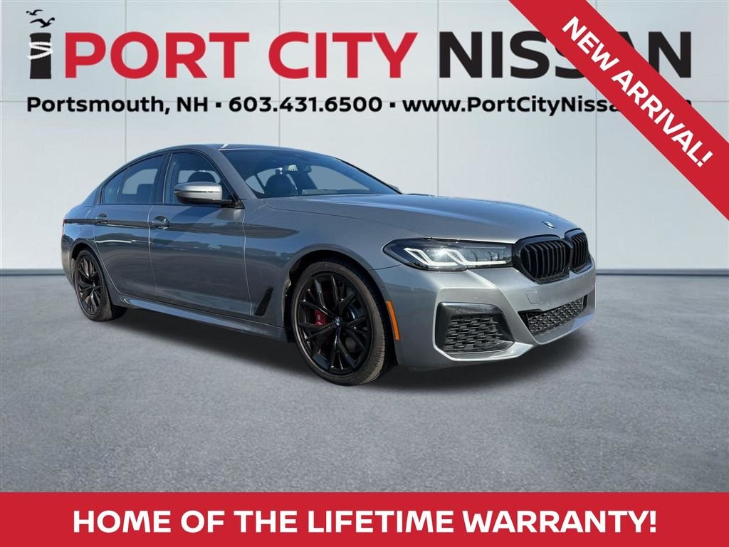 Used 2023 Skyscraper Gray Metallic BMW 530i xDrive m-sport pro w/premium pkg & shadowline trim image 1