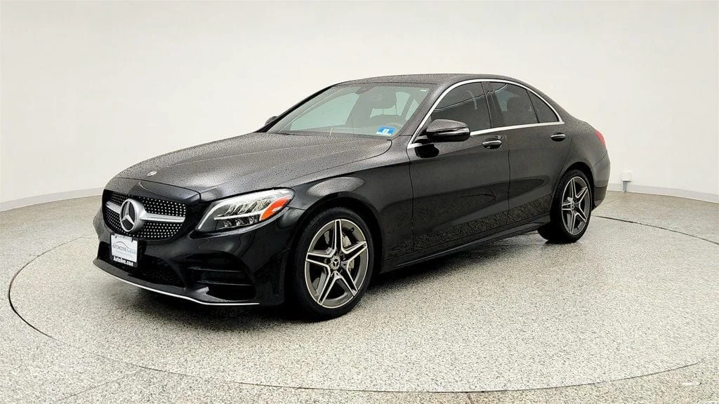 Used 2020 Black Mercedes-Benz C 300 4MATIC Sedan w/ AMG® Line & Premium Pkgs & Panorama Sunroof image 1