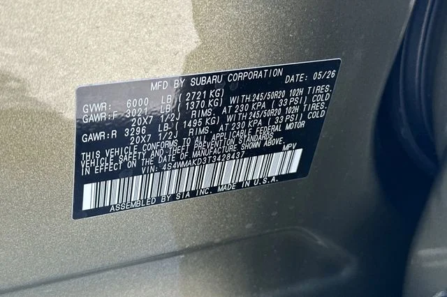 New 2026 AUTUMN GREEN METALLIC Subaru Touring 7-Passenger image 26