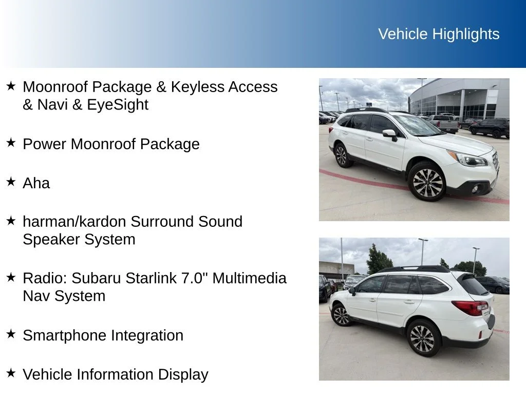 Used 2016 White Subaru 3.6R image 5