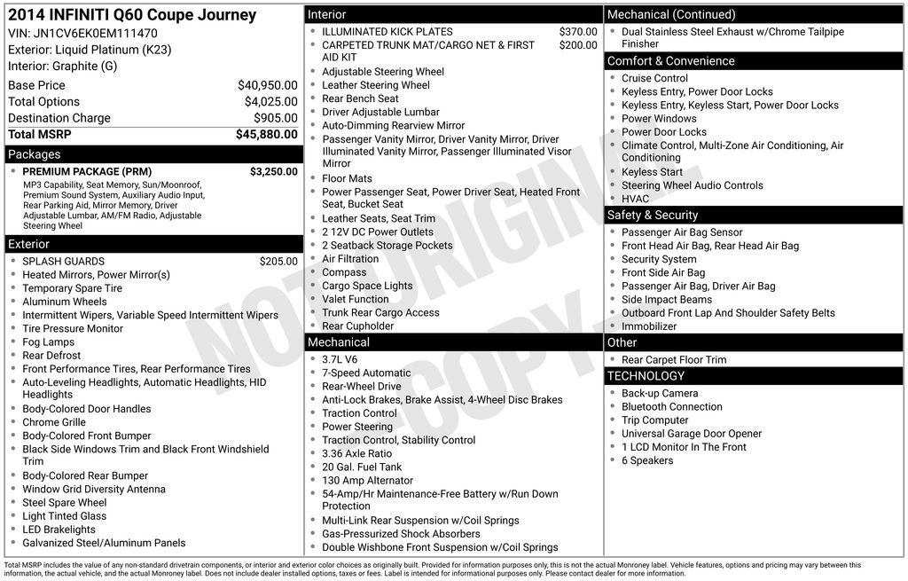 Used 2014 Silver INFINITI Journey image 9